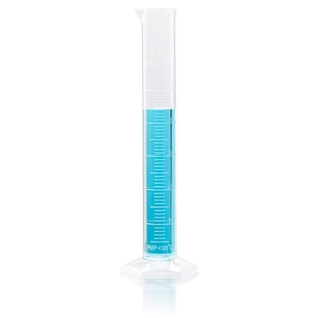 Globe Scientific 50mL Cylinder, Measuring, Diamond Essentials, Class A, PMP, Molded Graduations, tall form 3705-50